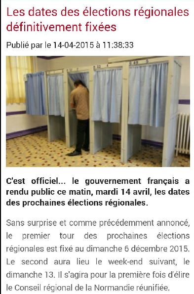 Election regionales 2015